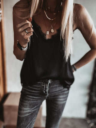 Rimini BLACK lace camisole