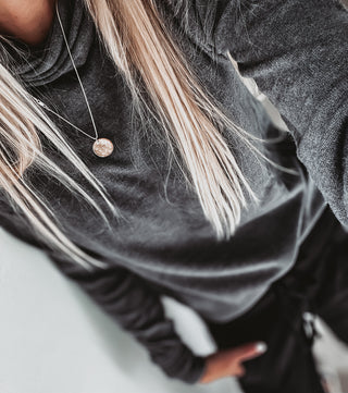 Dark Grey Lane Roll Neck jumper