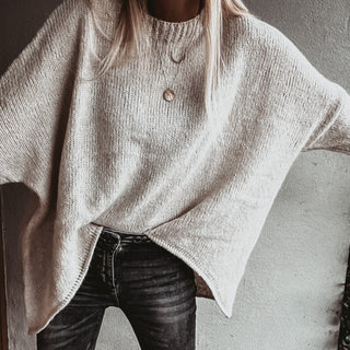 Milano Vintage white SCOOP NECK jumper