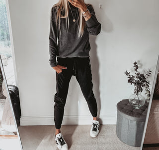 Dark Grey Lane Roll Neck jumper