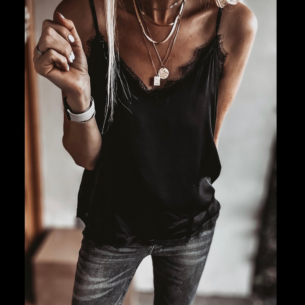 Rimini BLACK lace camisole
