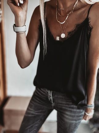 Rimini BLACK lace camisole