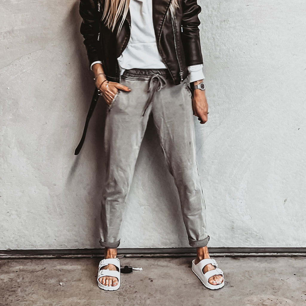 Grey sales jean joggers