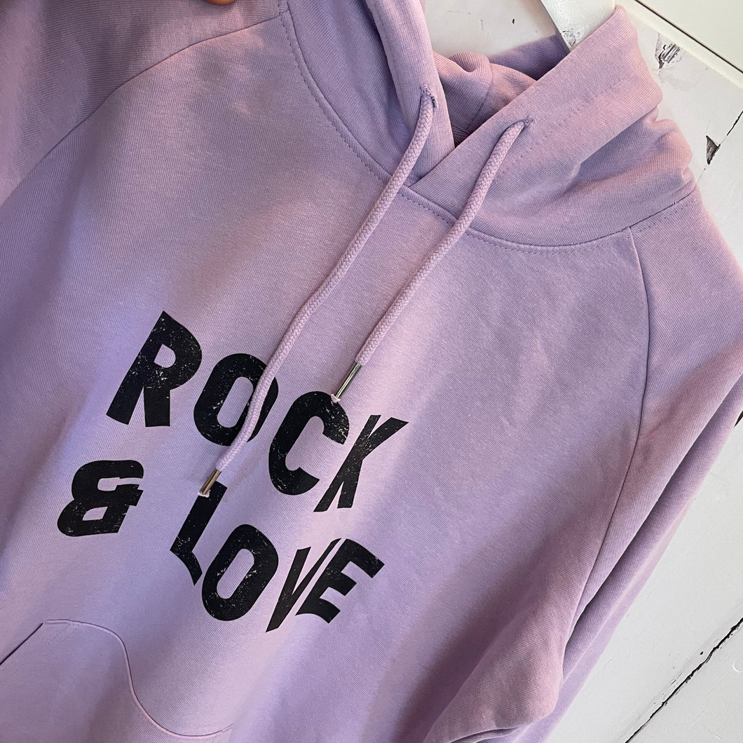 SAMPLE Lilac hoody with rock & love
