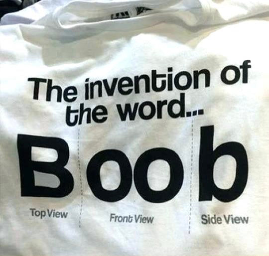 The origin of the word boob! 😂