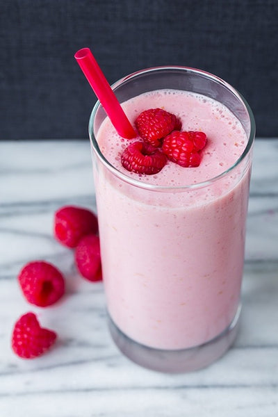 Delicious raspberry & banana smoothie