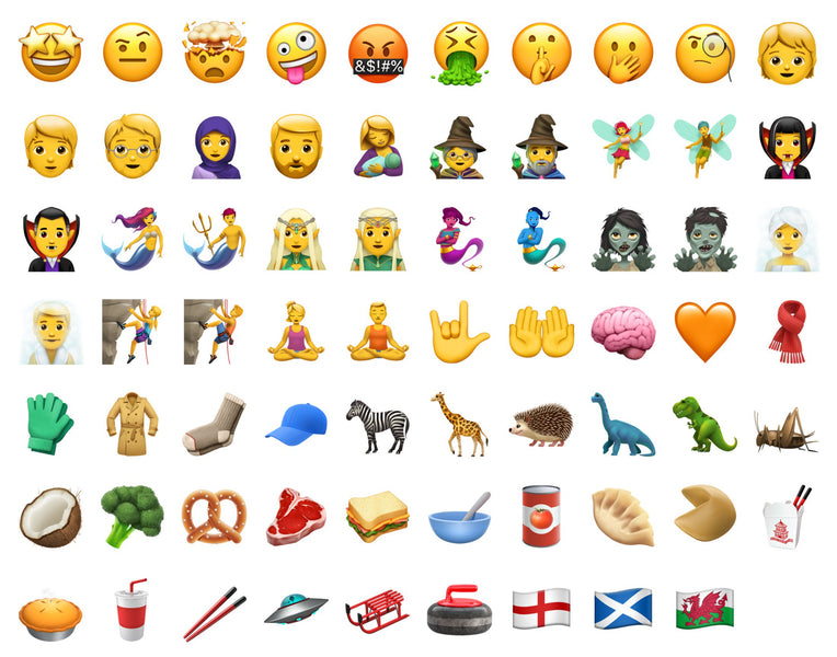 New emoji's for 2018!