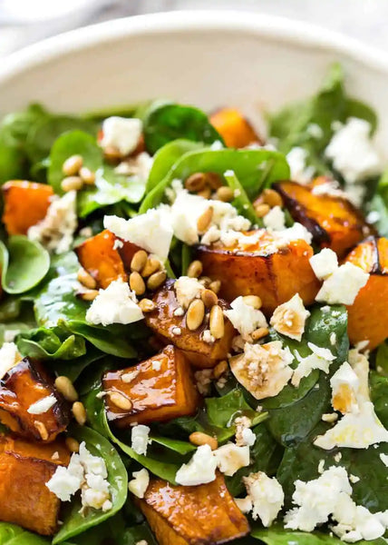 Butternut squash, feta & pine nut salad