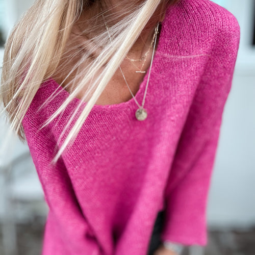 Milano PINK V NECK jumper *NEW*