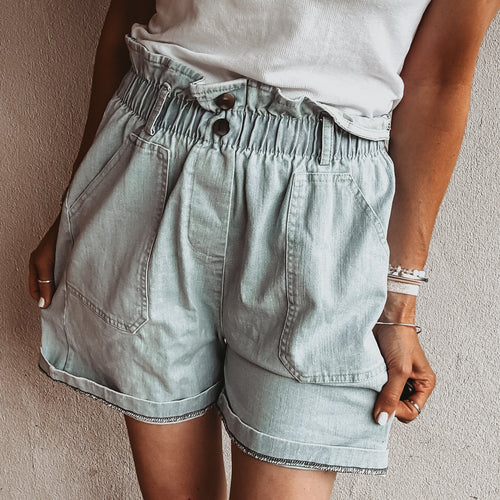Poppy paperbag shorts DENIM BLUE *NEW*