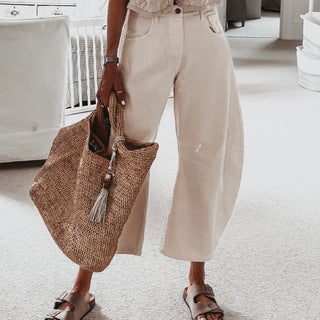 Beige Barcelona barrel jeans *NEW*