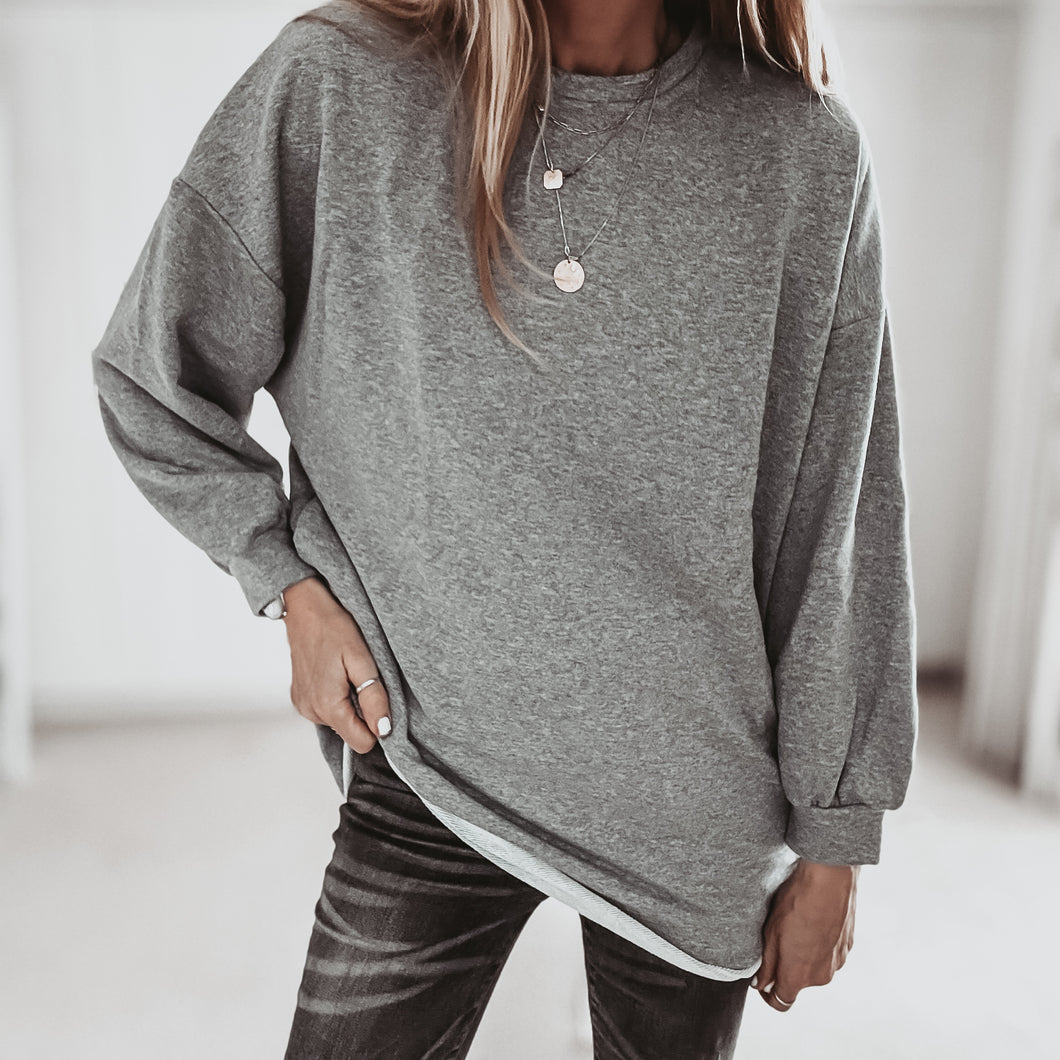 GREY Super slouchy boyfriend sweatshirt *NEW*