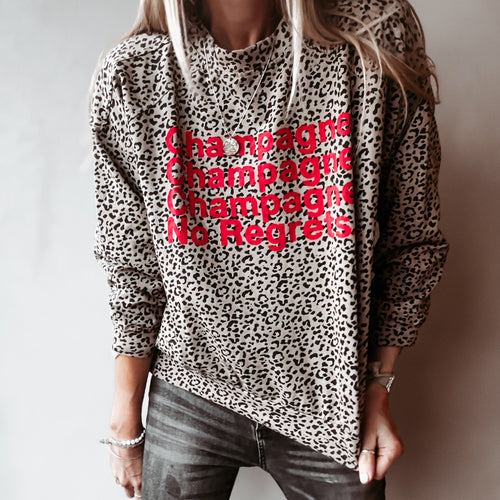 CHAMPAGNE NO REGRETS long sleeve top  *NEW*