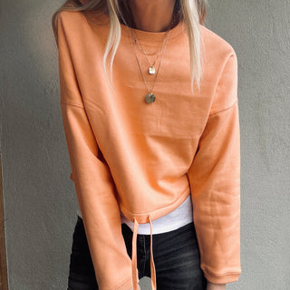 Native slightly cropped CORAL sweatshirt *relaxed style*