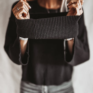 Detachable BLACK roll neck jumper *NEW*