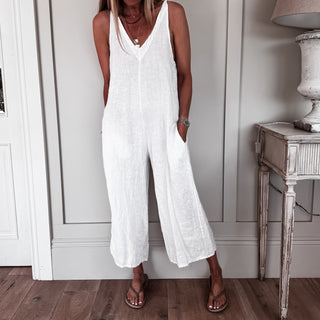 Libby white linen jumpsuit *NEW*