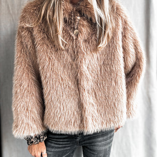 Light camel Faux fur jacket *NEW*