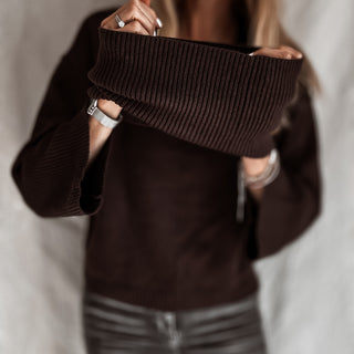 Detachable BROWN roll neck jumper *NEW*