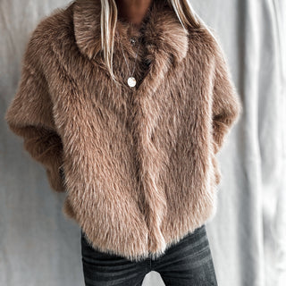 Light camel Faux fur jacket *NEW*