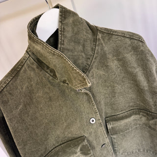 Washed olive denim jacket *NEW*