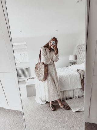 Broderie Anglaise vintage white dress