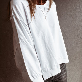 WHITE Perugia super slouchy sweatshirt *NEW*