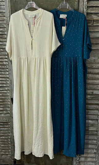 Aldina midnight dress with gold flecks *NEW*