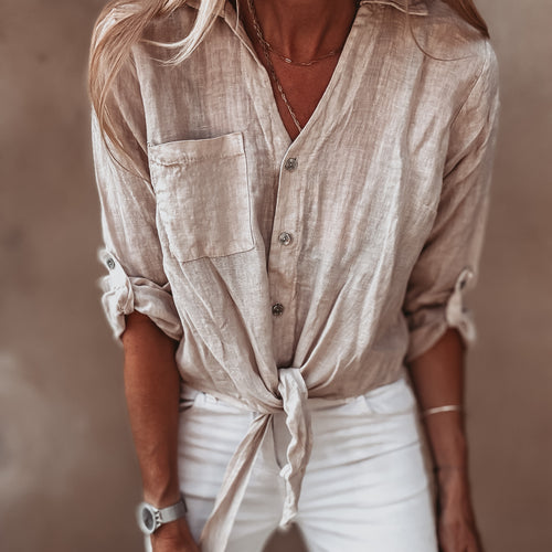 Luli BEIGE tie blouse *NEW*