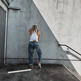 The Leopard BLUE denim joggers *NEW*