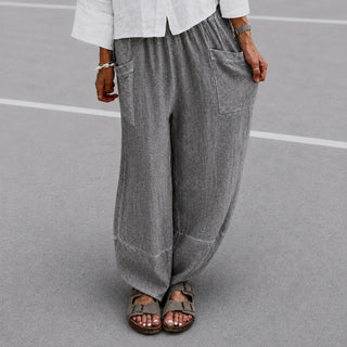 Washed grey Lyra linen joggers *NEW*