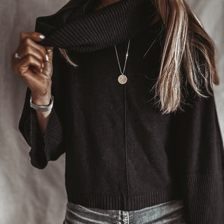 Detachable BLACK roll neck jumper *NEW*