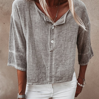 Loli TAUPE linen blouse *NEW*