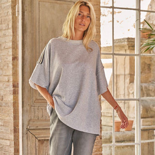 Grey tee with stripes *NEW*