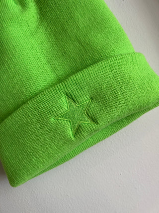 Neon green STAR beanie *NEW*