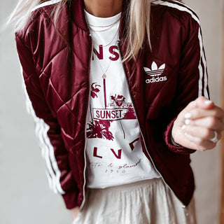 Sunset blvd tee MAROON *boyfriend fit*