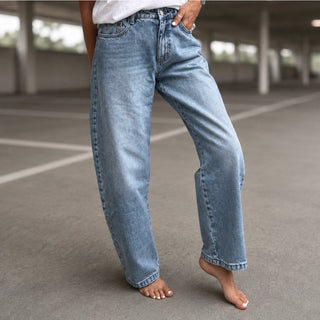 Billy stone washed blue barrel jeans *NEW*