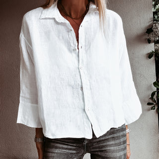 Lagos linen white blouse