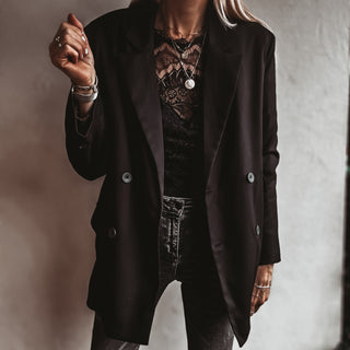 Black double breasted  blazer NEW*