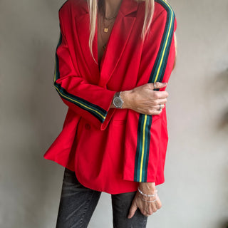 Red stripe boyfriend blazer *NEW*