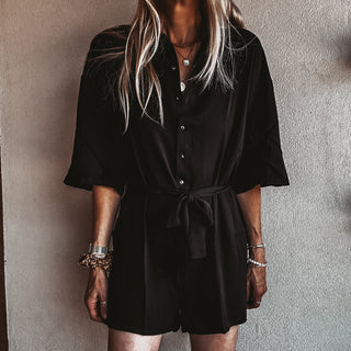 Pia black playsuit *NEW*