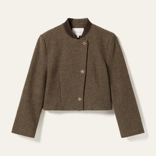 Eva Taupe tweed style button blazer *NEW*