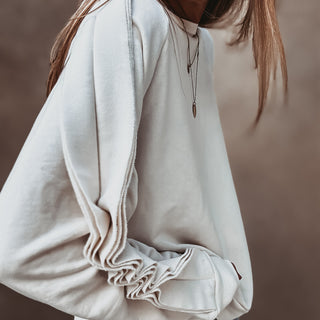 Vintage white ruffle sleeve sweatshirt *NEW*
