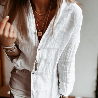 Madison linen white blouse *NEW*