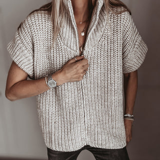 BEIGE Zip knit *NEW*
