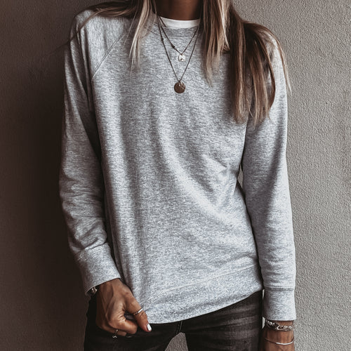 Light heather grey college sweatshirt *NEW*