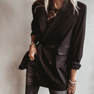 Black double breasted  blazer NEW*