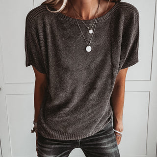 Chocolate sparkly knitted tee