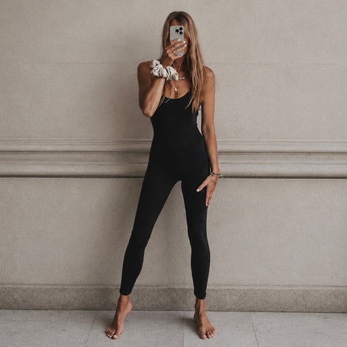 Isla BLACK strappy all in one