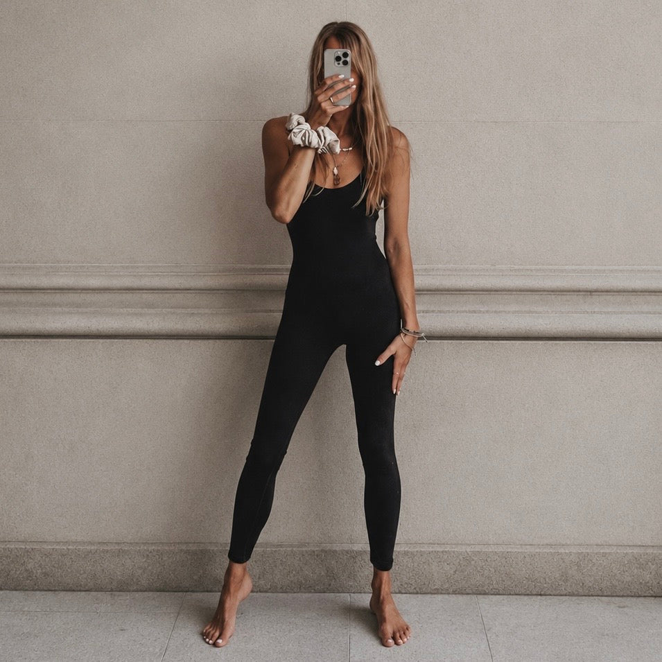 Isla BLACK strappy all in one