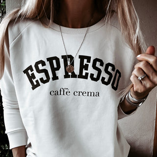 ESPRESSO vintage white (cream) sweatshirt *relaxed style* NEW
